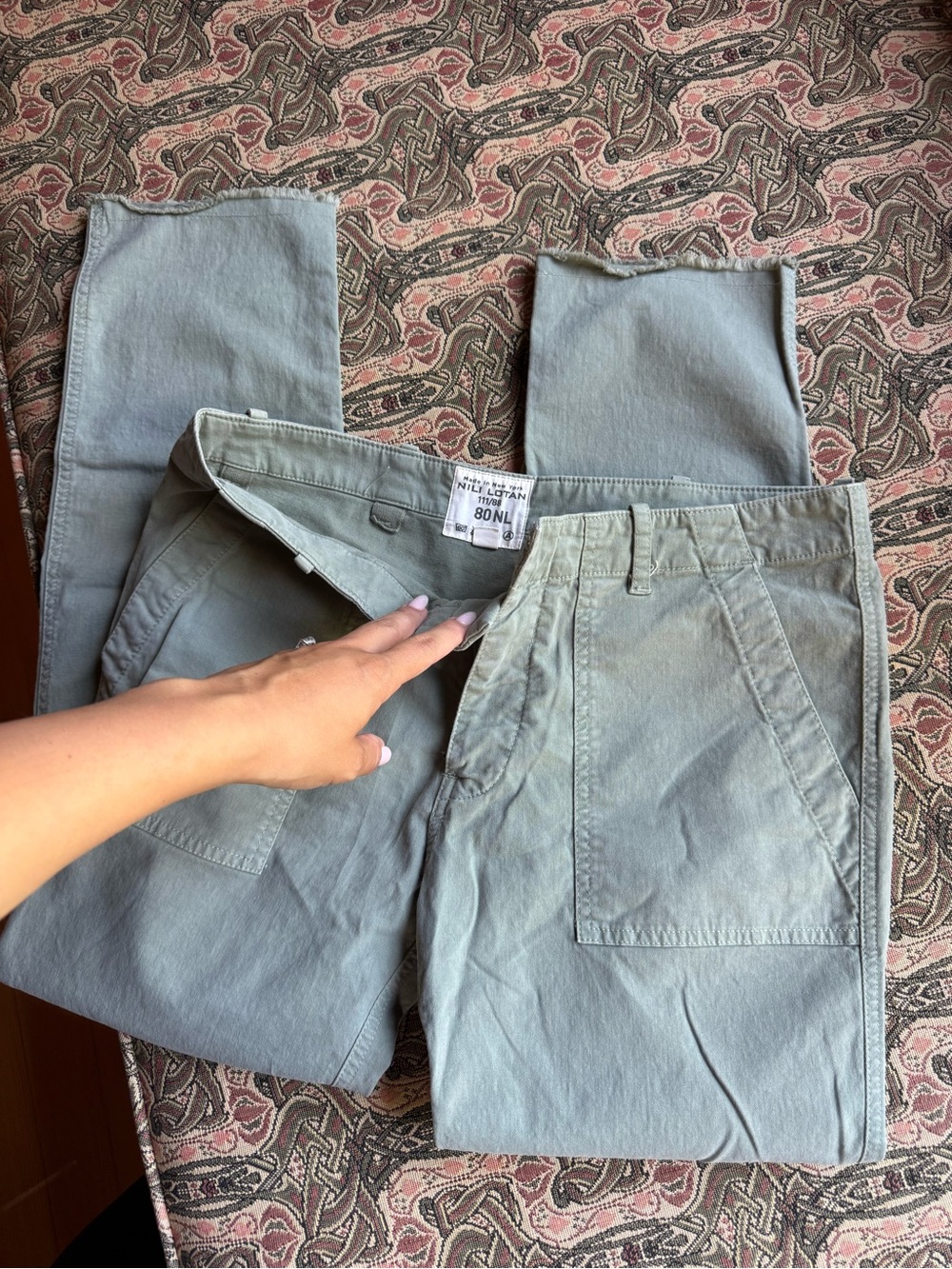 Nili Lotan womens Chinos in Light Olive